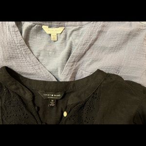 2 Lucky Brand Long Sleeve Tops